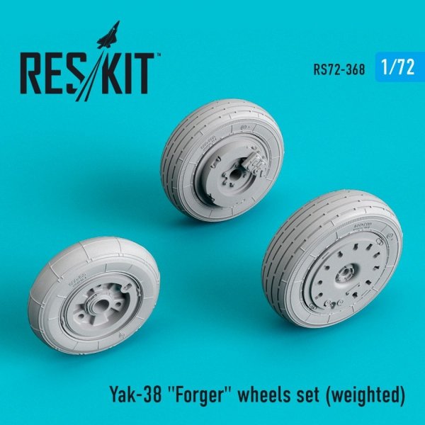 RESKIT RS72-0368 YAK-38 &quot;FORGER&quot; WHEELS SET (WEIGHTED) 1/72