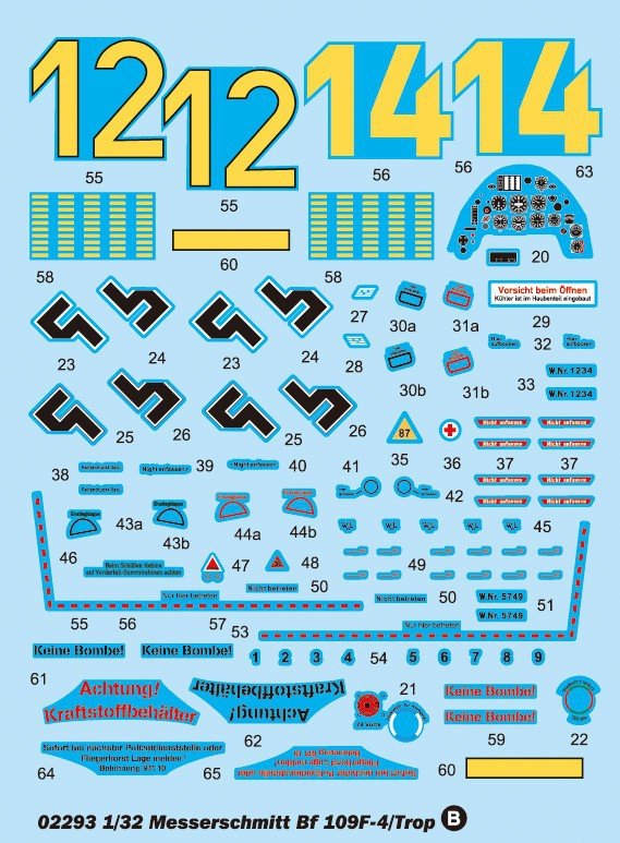 Trumpeter 02293 Messerschmitt Bf 109F-4/Trop (1:32)