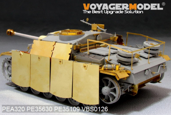 Voyager Model PEA320 WWII German StuG.III Ausf.G Final version Pivot-Mounting Swinging Type Hull Side Armour Skirts (For DRAGON) 1/35