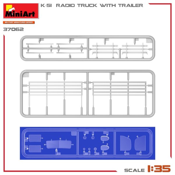 Miniart 37062 K-51 RADIO TRUCK WITH TRAILER 1/35