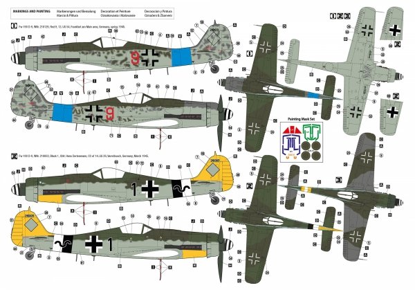 Hobby 2000 32010 Fw 190 D-9 Early Production (HASEGAWA + CARTOGRAF + MASKI + Resin Aires) 1/32