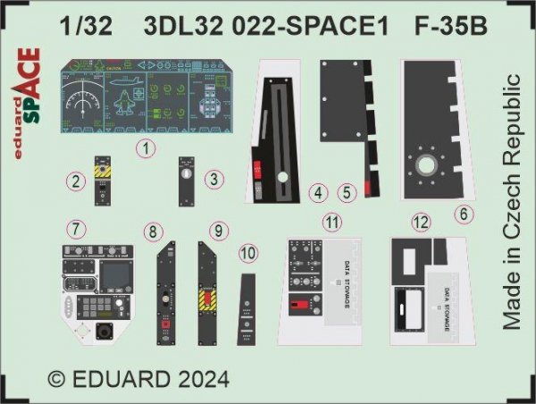 Eduard 3DL32022 F-35B SPACE TRUMPETER 1/32