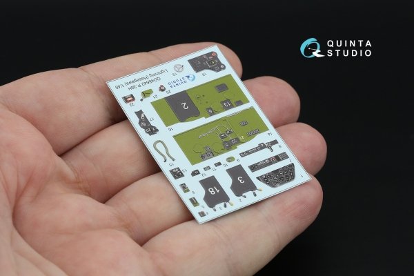 Quinta Studio QD48642 P-38H Lightning 3D-Printed &amp; coloured Interior on decal paper ( Hasegawa ) 1/48