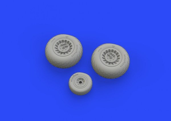 Eduard 672206 B-25 wheels HASEGAWA 1/72