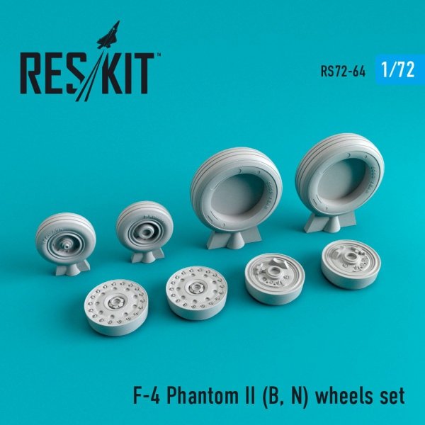 RESKIT RS72-0064 F-4 (B,N) &quot;PHANTOM II&quot; WHEELS SET 1/72