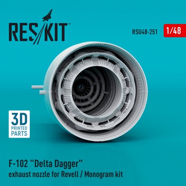 RESKIT RSU48-0251 F-102 &quot;DELTA DAGGER&quot; EXHAUST NOZZLE FOR REVELL / MONOGRAM KIT (3D PRINTED) 1/48