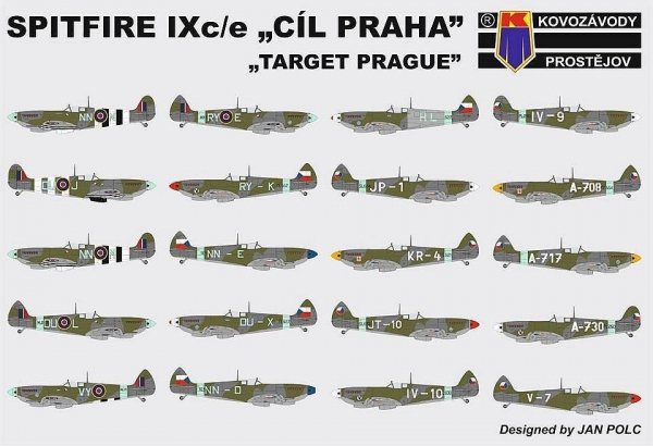 Kovozavody Prostejov KPM0060 Supermarine Spitfire Mk.IXe Cil Praha 1/72