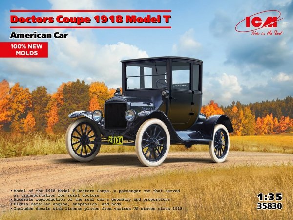 ICM 35830 Doctors Coupe 1918 Model T 1/35