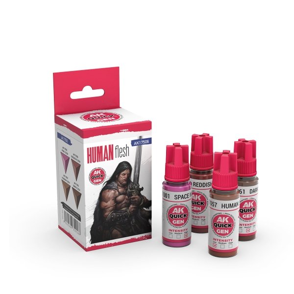 AK Interactive AK17506 HUMAN FLESH – QUICK GEN SET 4x18ml