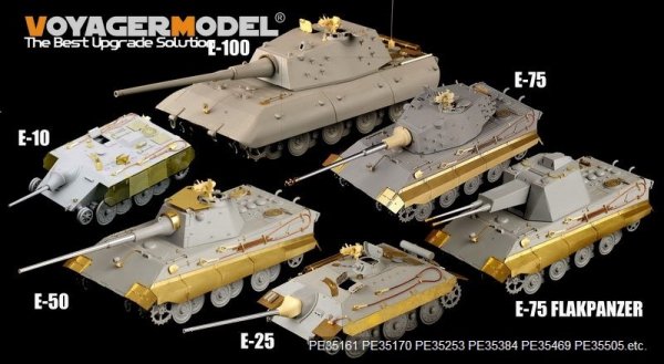 Voyager Model PE35505 WWII German E-50 Tank for TRUMPETER 01536 1/35