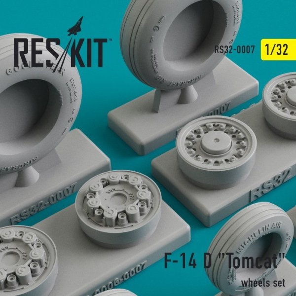 RESKIT RS32-0007 F-14 (D) &quot;Tomcat&quot; resin wheels 1/32