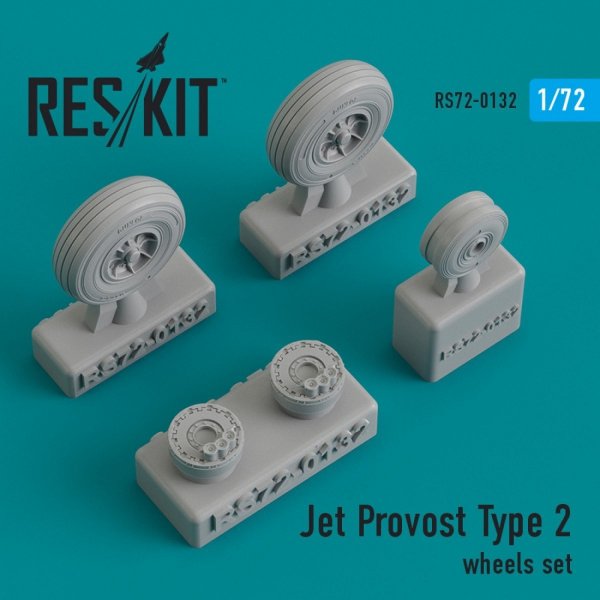 RESKIT RS72-0132 JET PROVOST TYPE 2 WHEELS SET (WEIGHTED) 1/72