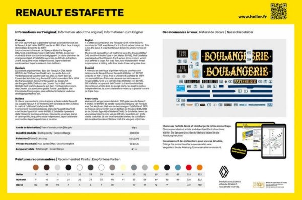 Heller 56743 Starter Kit - Renault Estafette 1/24