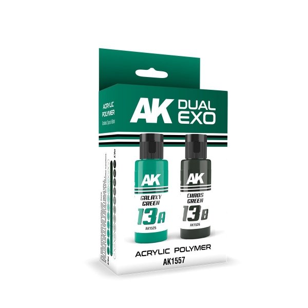 AK Interactive AK1557 DUAL EXO SET 13 – 13A GALAXY GREEN &amp; 13B CHAOS GREEN