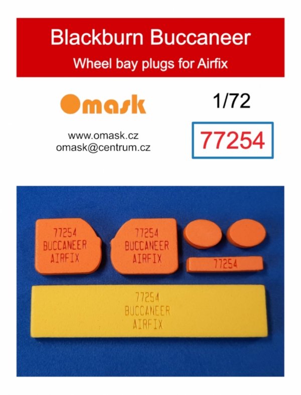 Omask 77254 Blackburn Buccaneer wheel bay foam plugs (for Airfix) 1/72
