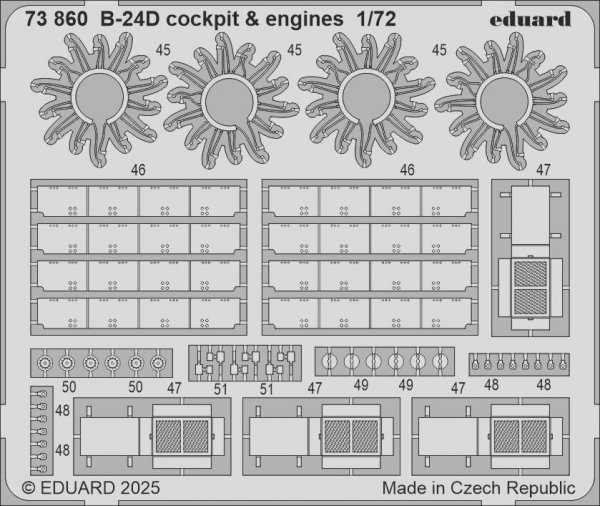 Eduard BIG72189 B-24D part I for AIRFIX 1/72
