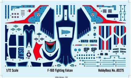 Hobby Boss 80275 F-16D Fighting Falcon (1:72)