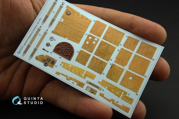 Quinta Studio QD32076 Albatros D.I 3D-Printed &amp; coloured Interior on decal paper (for Roden kit) 1/32
