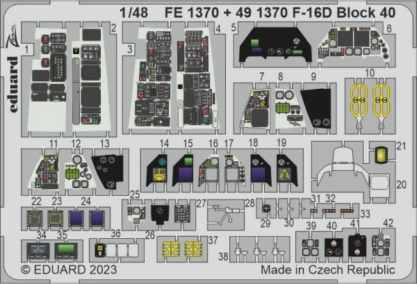 Eduard FE1370 F-16D Block 40 KINETIC MODEL 1/48