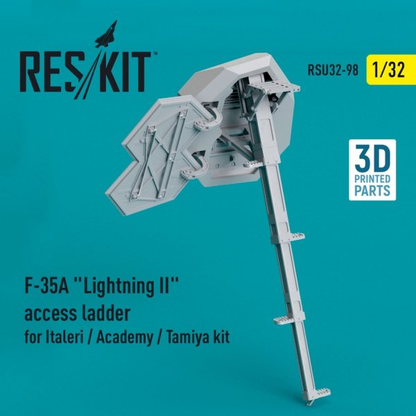 RESKIT RSU32-0098 F-35A LIGHTNING II ACCESS LADDER FOR ITALERI / ACADEMY / TAMIYA KIT (3D PRINTED) 1/32