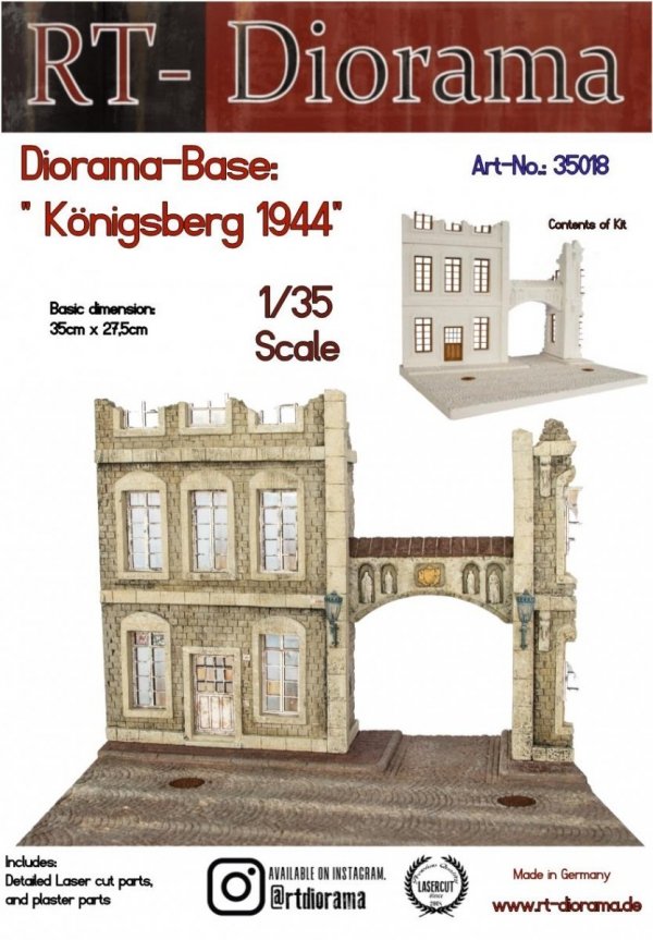 RT-Diorama 35018 Diorama-Base: &quot;Königsberg 1944&quot; 1/35