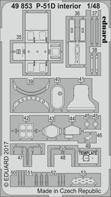 Eduard 49853 P-51D interior AIRFIX 1/48