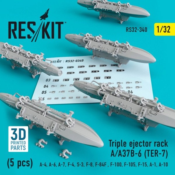 RESKIT RS32-0340 TRIPLE EJECTOR RACK A/A37B-6 (TER-7) (5 PCS) 1/32