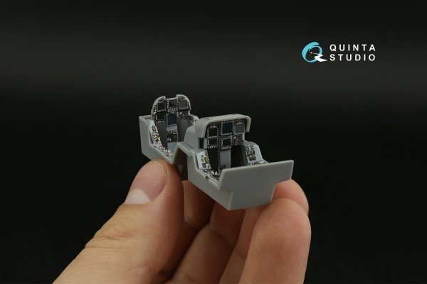 Quinta Studio QDS48374 F/A-18F early 3D-Printed &amp; coloured Interior on decal paper (Hobby Boss) (small version) 1/48
