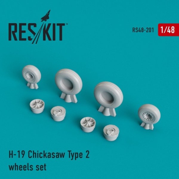 RESKIT RS48-0201 H-19 Chickasaw Type 2 wheels set 1/48