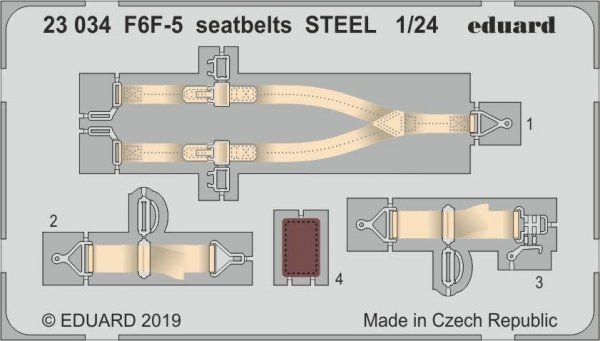 Eduard 23034 F6F-5 seatbelts STEEL AIRFIX 1/24