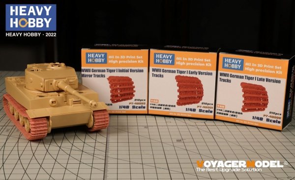 Heavy Hobby PT48005 WWII German Tiger I Initial Version Mirror Tracks 1/48