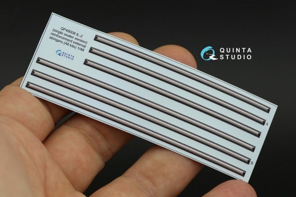 Quinta Studio QP48008 IL-2 (single seater) reinforcement external stringers (All kits) 1/48