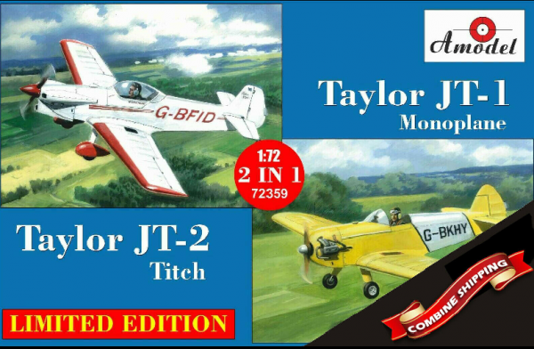 Amodel 72359 Taylor JT-1 Monoplane &amp; Taylor JT-2 Titch 1/72