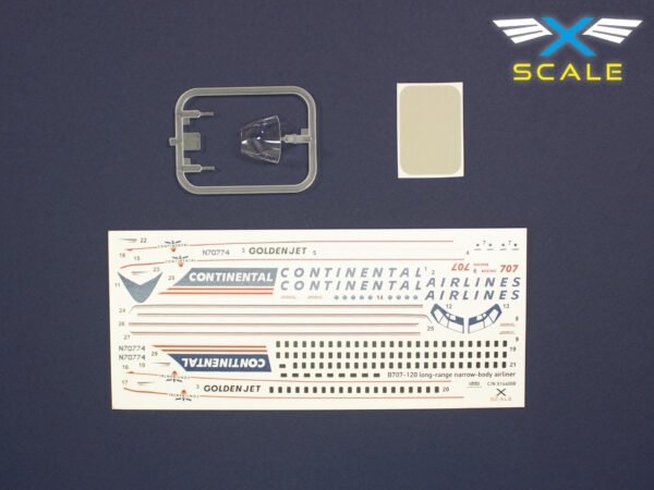 X-Scale 144008 B707-124 Long Range Narrow Body Airliner Continental 1/144
