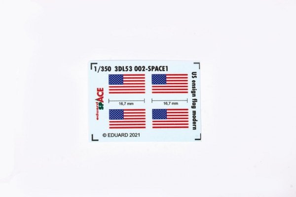 Eduard 3DL53002 US ensign flag modern SPACE 1/350