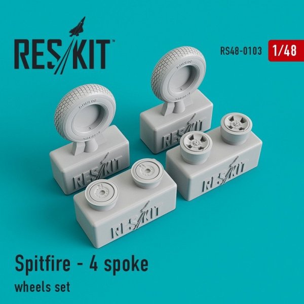 RESKIT RS48-0103 Spitfire - 4 spoke wheels set 1/48