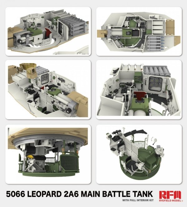 Rye Field Model 5066 Leopard 2 A6 - FULL INITERIOR 1/35