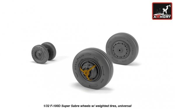 Armory Models AW32303 F-100D Super Sabre wheels w/ weighted tires 1/32