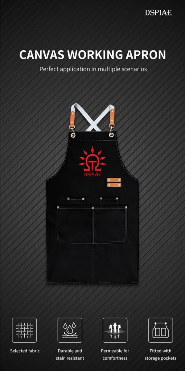 DSPIAE CAN-01 Canvas Working Apron / Płócienny fartuch roboczy
