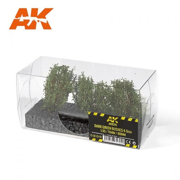 AK Interactive AK8215 DARK GREEN BUSHES 4-6CM 1/35
