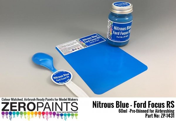 Zero Paints ZP-1431 Nitrous Blue - Ford Focus RS Paint 60ml