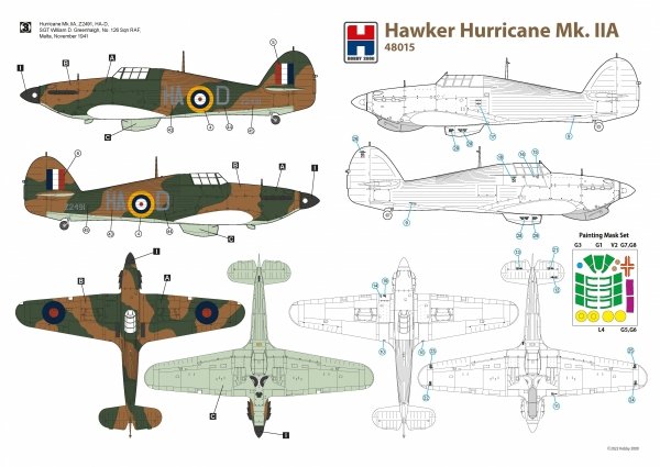 Hobby 2000 48015 Hawker Hurricane Mk.IIA 1/48