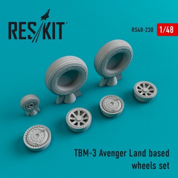 RESKIT RS48-0230 TBM-3 Avenger Land based wheels set 1/48