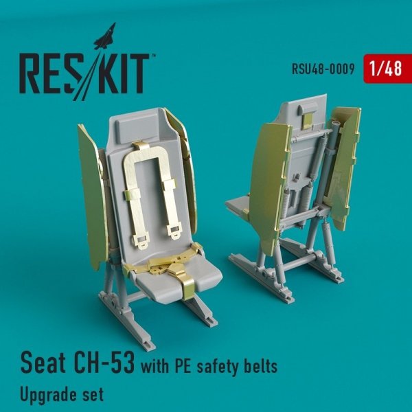 RESKIT RSU48-0009 Seat CH-53, MH-53 with PE safety belts 1/48