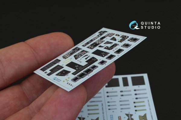 Quinta Studio QD48112 F-15I 3D-Printed &amp; coloured Interior on decal paper (for GWH kit) 1/48