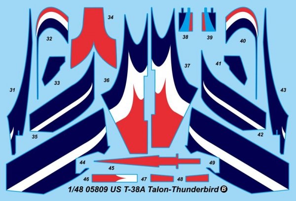 Trumpeter 05809 US T-38A Talon - Thunderbird 1/48