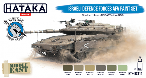 Hataka HTK-BS114 Israeli Defence Forces AFV paint set (6x17ml)