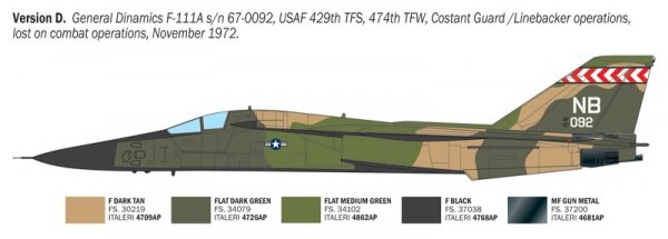 Italeri 91232 F-111A Aardvark 1/72