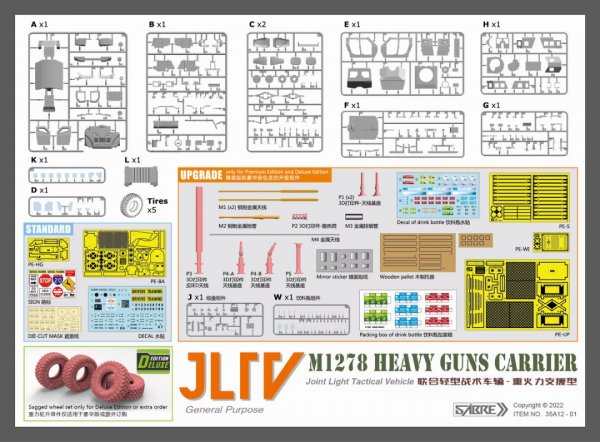 Sabre 35A12-DLX JLTV M1278 Heavy Guns Carrier - Deluxe Edition 1/35