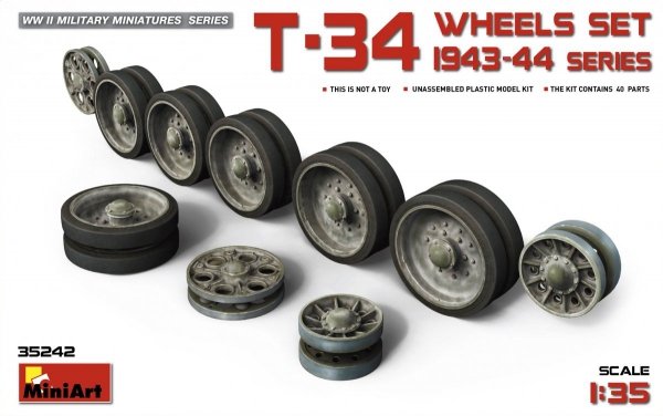 MiniArt 35242 T-34 Wheels set. 1943-44 series (1:35)